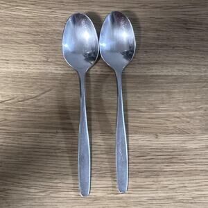 Lot of 2 WMF Cromargan Action Teaspoons 6 1/8" Stainless Steel